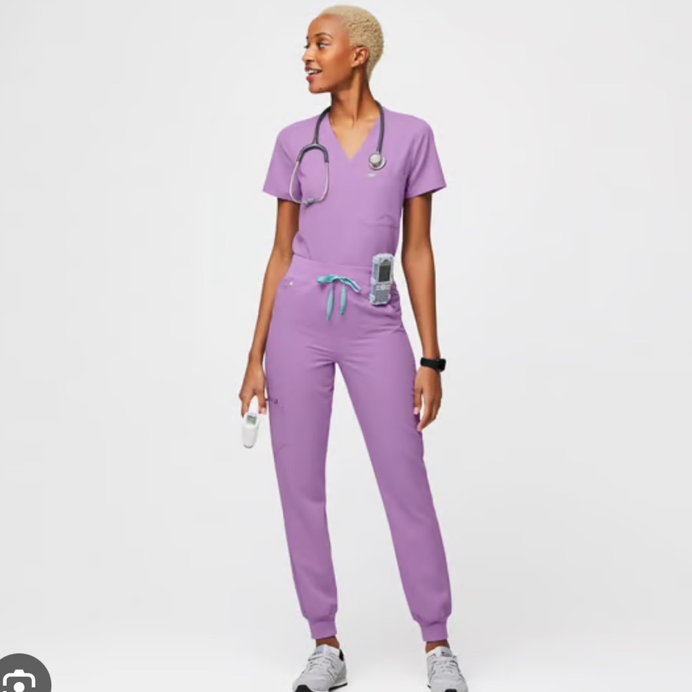 FIGS lilac dawn scrub top